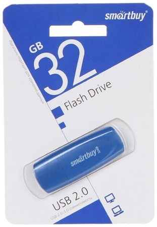 Флеш-накопитель 32Gb SmartBuy Scout, USB 2.0, пластик, синий 19848326803151