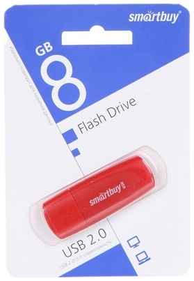 USB накопитель SmartBuy Scout 8GB USB2.0, красный 19848326803155