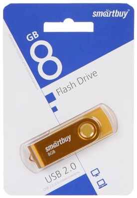 SmartBuy Комплект 2 шт, Память Smart Buy ″Twist″ 8GB, USB 2.0 Flash Drive, черный 19848326805543