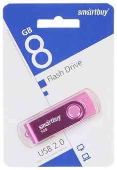 USB Flash Drive 8Gb - SmartBuy UFD 2.0 Twist Pink SB008GB2TWP 19848326805545