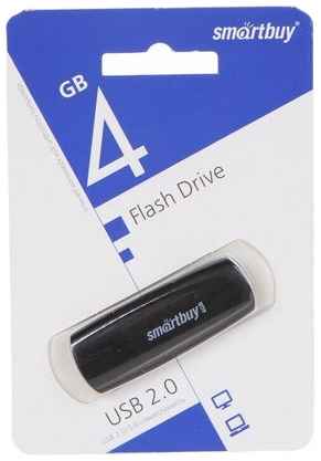 USB Flash Drive 4Gb - SmartBuy Scout Black SB004GB2SCK 19848326805547