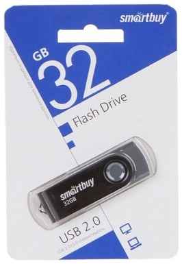 USB Flash Drive 32Gb - SmartBuy UFD 2.0 Twist Black SB032GB2TWK 19848326805548