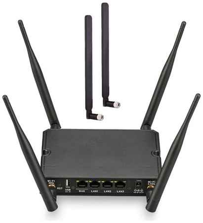 Kroks Rt-Cse m6-G гигабитный роутер с модемом LTE cat.6 до 300Мбит/сек, WiFi 2,4+5 ГГц, 2*SMA-female + 6 антенн 5dBi (4 для Wi-Fi и 2 для 3G/4G/LTE) 19848328411904