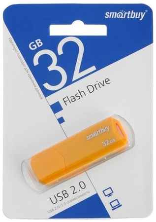 Флешка SmartBuy CLUE Yellow, 32 Гб, USB 2.0, чт до 25 Мб/с, зап до 15 Мб/с, жёлтая 19848331123955