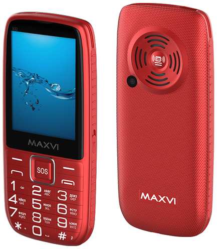 Телефон MAXVI B32 Global для РФ, 2 SIM, red 19848332206468