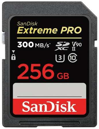 Карта памяти SanDisk Extreme Pro SDXC 256GB UHS-II U3 V90 R300/W260MB/s (SDSDXDK-256G-GN4IN) 19848335253970