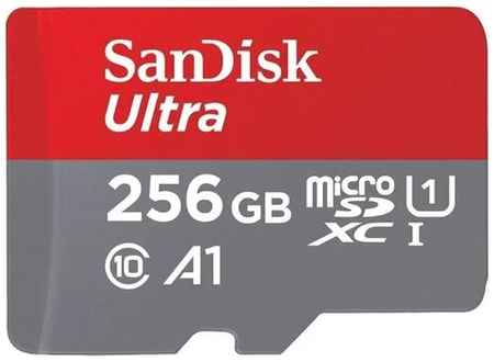 Карта памяти SanDisk microSDXC 128 ГБ Class 10, A1, UHS Class 1, R 120 МБ/с, 1 шт., серый/красный 19848336815742