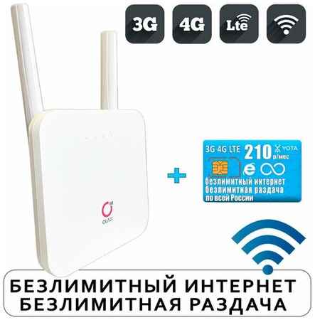 Комплект с безлимитным интернетом и раздачей, Wi-Fi роутер OLAX AX6 PRO со встроенным 3G/4G модемом + сим карта с тарифом за 250р/мес