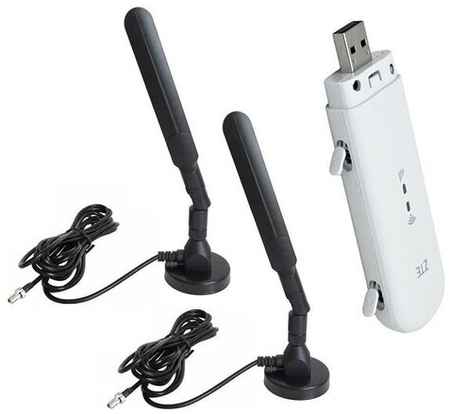Wi-Fi USB модем ZTE MF79U с двумя комнатными антеннами (MiMo) усилением до 8dBi, кабель 2*3м 19848349156739
