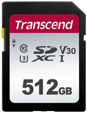 SD - SECURE DIGITAL TRANSCEND Флеш карта SDXC 512Gb Class10 Transcend TS512GSDC300S w/o adapter