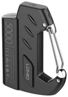 Внешний аккумулятор - брелок LDNIO PR522 5000mAh Portable Power Bank - Keychain, черный 19848349790000