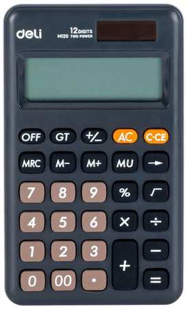 Калькулятор карманный Deli EM120BLACK черный 12-разр 19848349841853