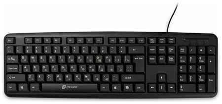 Клавиатура проводная, клавиатура офисная универсальная, для компьютера, черная, Oklick 19848357611929