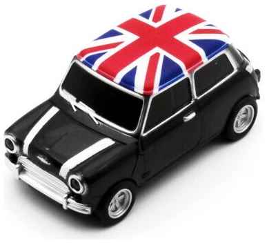 USB Флешка Миникупер Британский флаг Mini Cooper черный 32 ГБ 19848357675746