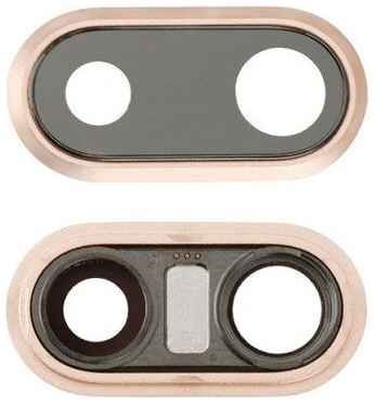 Apple Стекло камеры (линза, объектив) в оправе для iPhone 8 Plus Серебристый 19848361898681