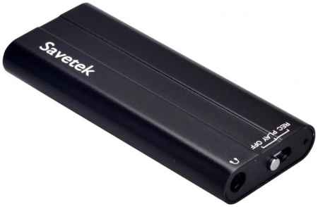 Компактный диктофон с возможностью записи до 90 часов Savetek GS-R21 8GB