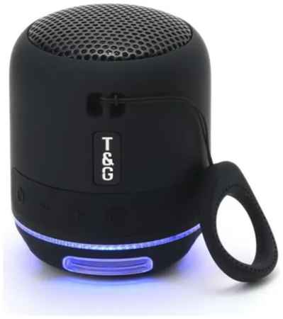 Беспроводная Колонка с Подсветкой / Bluetooth 5.1 Качественный Звук и стильный дизайн / Радио FM / TF / USB / AUX / Мощный Аккумулятор / Черная