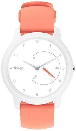 Спортивные умные часы Withings Move - White / Coral с GPS и защитой от воды 19848369876181