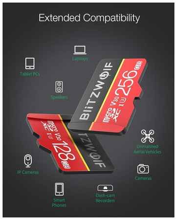 Карта памяти с адаптером BlitzWolf BW-TF1 32GB Memory Card with Adapter Red