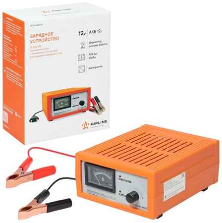 AIRLINE Зарядное устройство 0-10А 12В, амперметр, ручная регулировка зарядного тока, импульсное (ACH-AM-18) 19848374338960