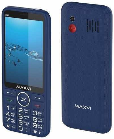 Телефон MAXVI B35, 2 SIM, синий 19848376176493