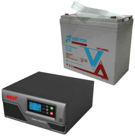 Резервный ИБП Must EP20-300 PRO в комплекте с аккумулятором Vektor Energy GPL 12-55 300Вт/55А*Ч 19848376220526