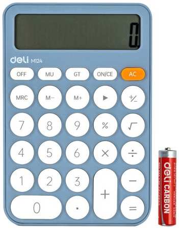 Калькулятор настольный Deli EM124BLUE 12-разр