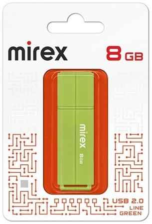 Флешка Mirex Line Green 8 Гб usb 2.0 Flash Drive - зеленый 19848377214905