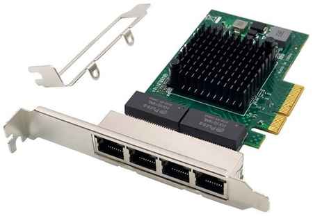 Сетевая карта PCIe x1 (BCM5719) 4 x RJ45 Gigabit Ethernet | ORIENT XWT-BM19L4PE4 19848379250817