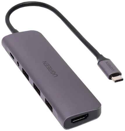 USB-концентратор UGreen CM136, разъемов: 3, 0.15 см