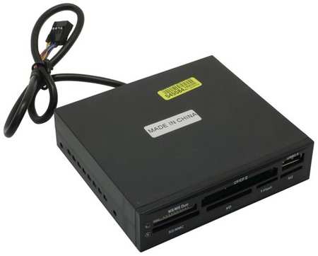 Картридер PowerCool CR-01 Black 3.5″ Internal USB2.0 CF/MD/xD/MMC/SD/microSD/MS(/Duo/M2)Card Reader/Writer+1portUSB2.0 19848380306774