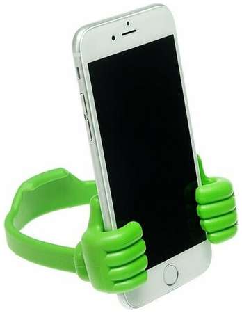 Подставка для телефона LuazON, в форме рук, регулируемая ширина, зелёная