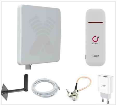 Антэкс Мобильный интернет на дачу 3G/4G/WI-FI – Комплект Olax Power (Модем+Антенна 17ДБ)