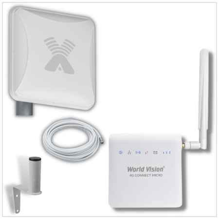 World Vision Мобильный интернет на дачу 3G/4G/WI-FI – Комплект Connect Micro Lite (Роутер+Антенна 15ДБ) 19848382425668