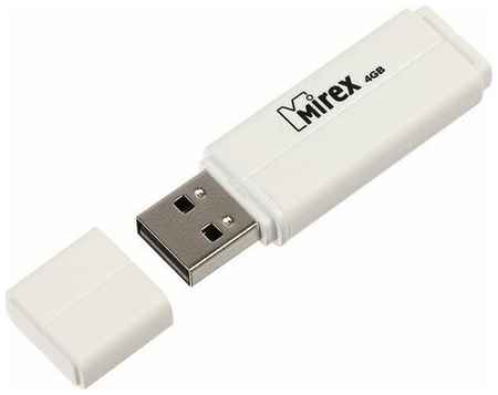 Флешка Mirex LINE WHITE, 4 Гб, USB2.0, чт до 25 Мб/с, зап до 15 Мб/с, белая 19848384357735