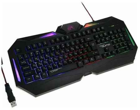 Клавиатура Qumo Dragon War Spirit, игровая, проводная, подсветка, 104 клавиши, USB, чёрная 19848387514535