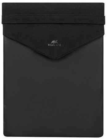 Чехол для ноутбука до 16″ RIVACASE 8505 black, черный, подходит для MacBook Pro 16, из искусственной кожи и хлопка, внешний карман для аксессуаров 19848387624876