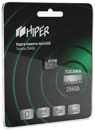 Карта памяти 256Gb - Hiper Micro Secure Digital HX CL10 UHS-1 U3 Tucana HI-MSD256GU3 19848388003700