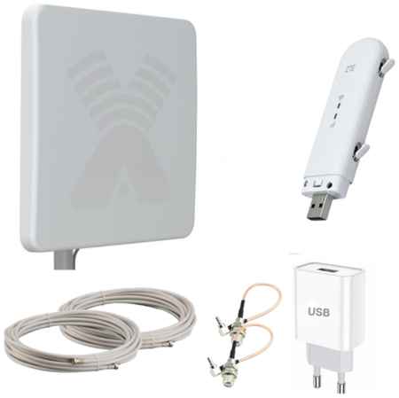 NETGIM Мобильный интернет на дачу 3G/4G/WI-FI – Комплект ZTE Power (Модем+Антенна MIMO 20ДБ) 19848389111972