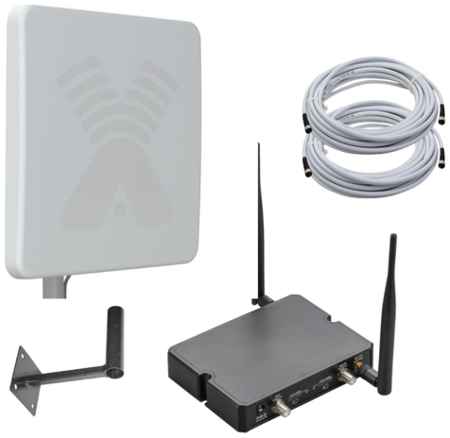 NETGIM Комплект интернет 3G/4G Дача-Максимум (Роутер Kroks Rt-Cse m6, с антенной ZETA-F MIMO 20 дБ) 19848389505378