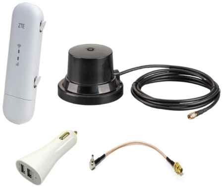 NETGIM Модем ZTE MF79U 3G/4G с WiFi и автомобильной антенной