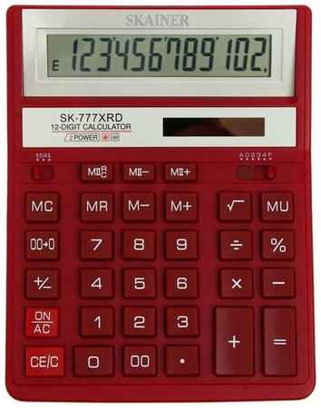 Калькулятор бухгалтерский SKAINER SK-777X, красный 19848390191376