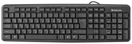 Клавиатура проводная DEFENDER Element HB-520, разъем PS/2, 104 клавиши + 3 дополнительные клавиши, черная, 45520