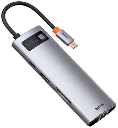 USB-концентратор Baseus Metal Gleam, разъемов: 8, 0.17 см, space grey 19848393607575