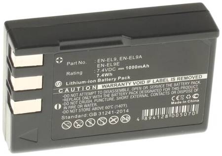 Аккумулятор iBatt iB-U1-F192 1000mAh для Nikon D3000, D5000, D60, D40, D40x 19848407272380