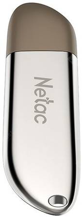 Флешка Netac U352 USB 2.0 32 ГБ, 1 шт., серебристый/коричневый 19848429698518