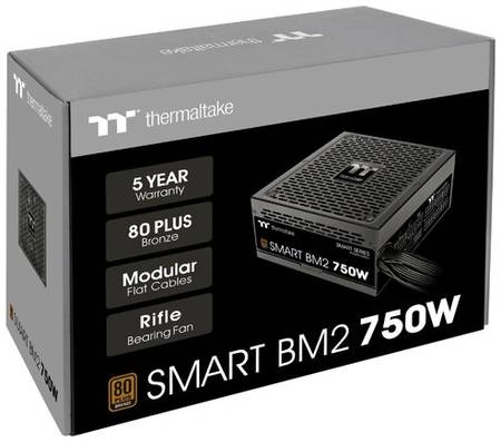 Блок питания Thermaltake Smart BM2 750W черный BOX 19848436699331