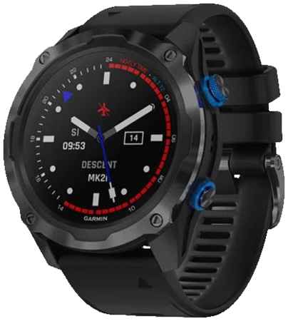 Умные часы Garmin Descent Mk2i Titanium Carbon DLC with silicone band GPS, черный 19848450090099