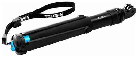 Telesin Монопод алюминиевый 90 см со штативом и креплением телефона черный 19848455176354
