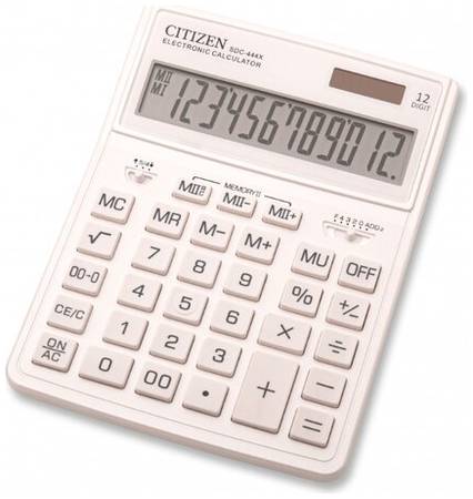 Калькулятор бухгалтерский CITIZEN SDC-444X, белый 19848457233627